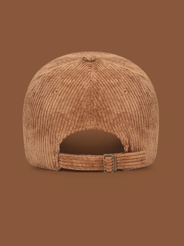 Vielseitige, lässige und bequeme Entenschnabelkappe – einfarbige Unisex-Sonnenschutz-Baseballkappe aus Cord – Detail 7
