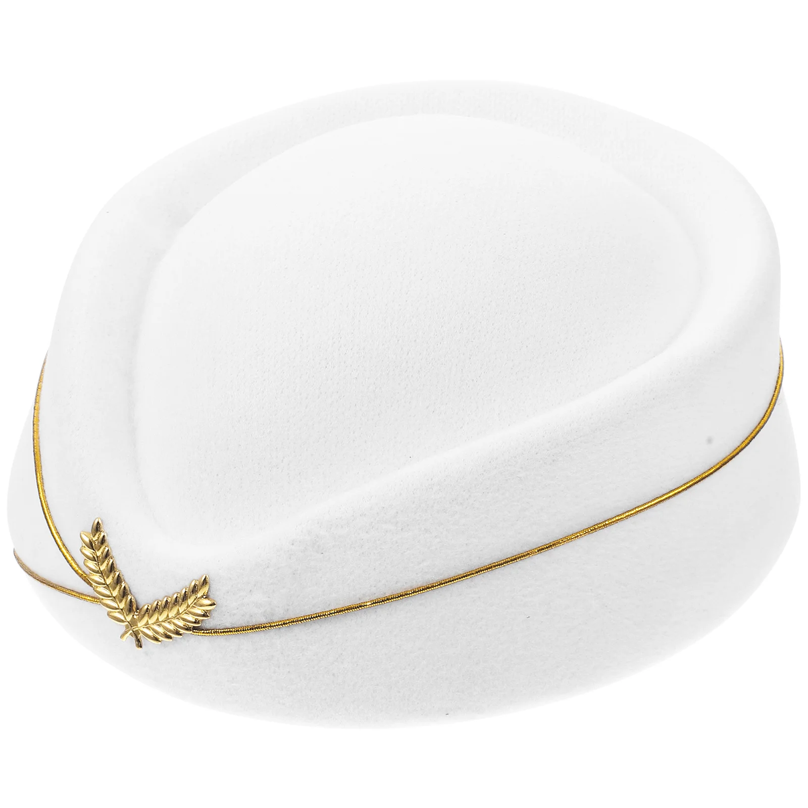 

Stewardess Hat Cosplay Flight Attendant Costume Decorative Pillbox Uniform Accessory for Women 56 58cm