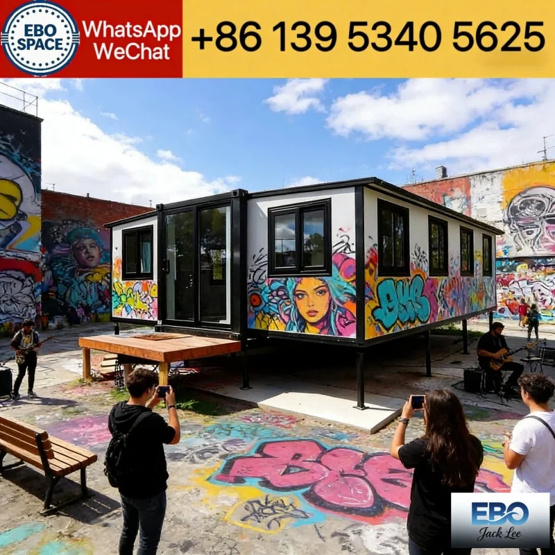Factory Direct Expandable Cabin 20ft 30ft 40ft Container House Tiny Home Outdoor Garden Studio CE