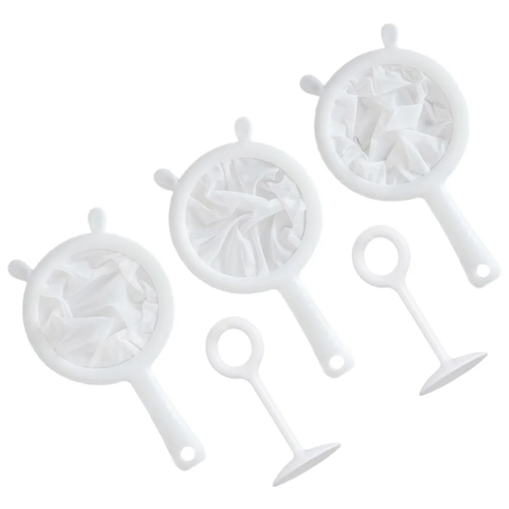 

1 Set Of Ultra Fine Mesh Strainer Soybean Milk Filter Kit Kitchen Juice Straining Multipurpose Reusable Plastic