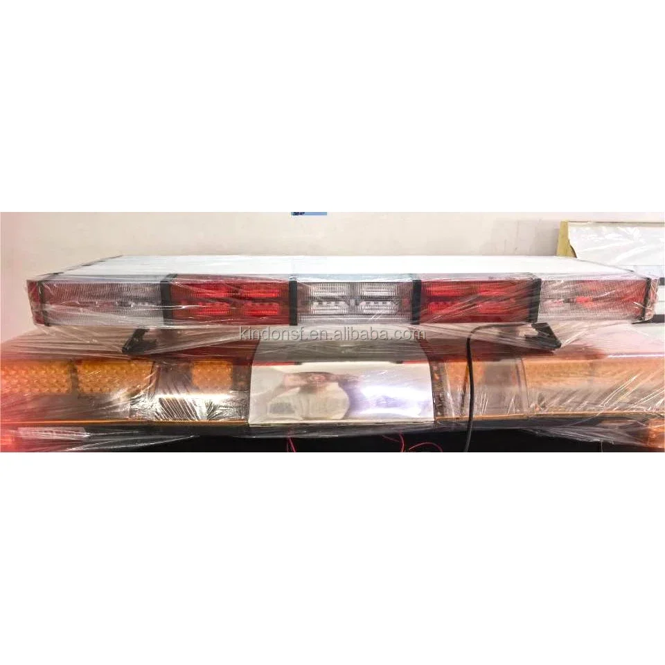 2025/48 inch Kindonsafety Double rows LED Emergency Car Roof Light bar red white with high brightness LEDs TBD2833