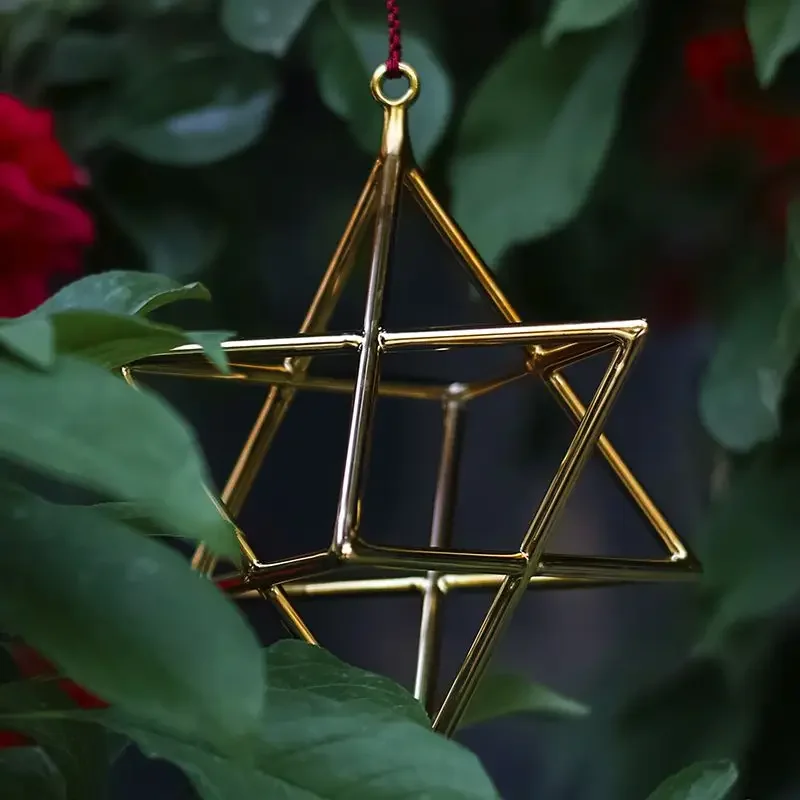Star Linkup Aurora Iridescent High Purity Quartz Merkaba Star Singing Crystal Hanging Sound Merkaba Deep Vibration Energy Healing Chakra Activation Meditation Sound Bath Spiritual Space Cleansing Decor Sound Therapy Instrument view 7