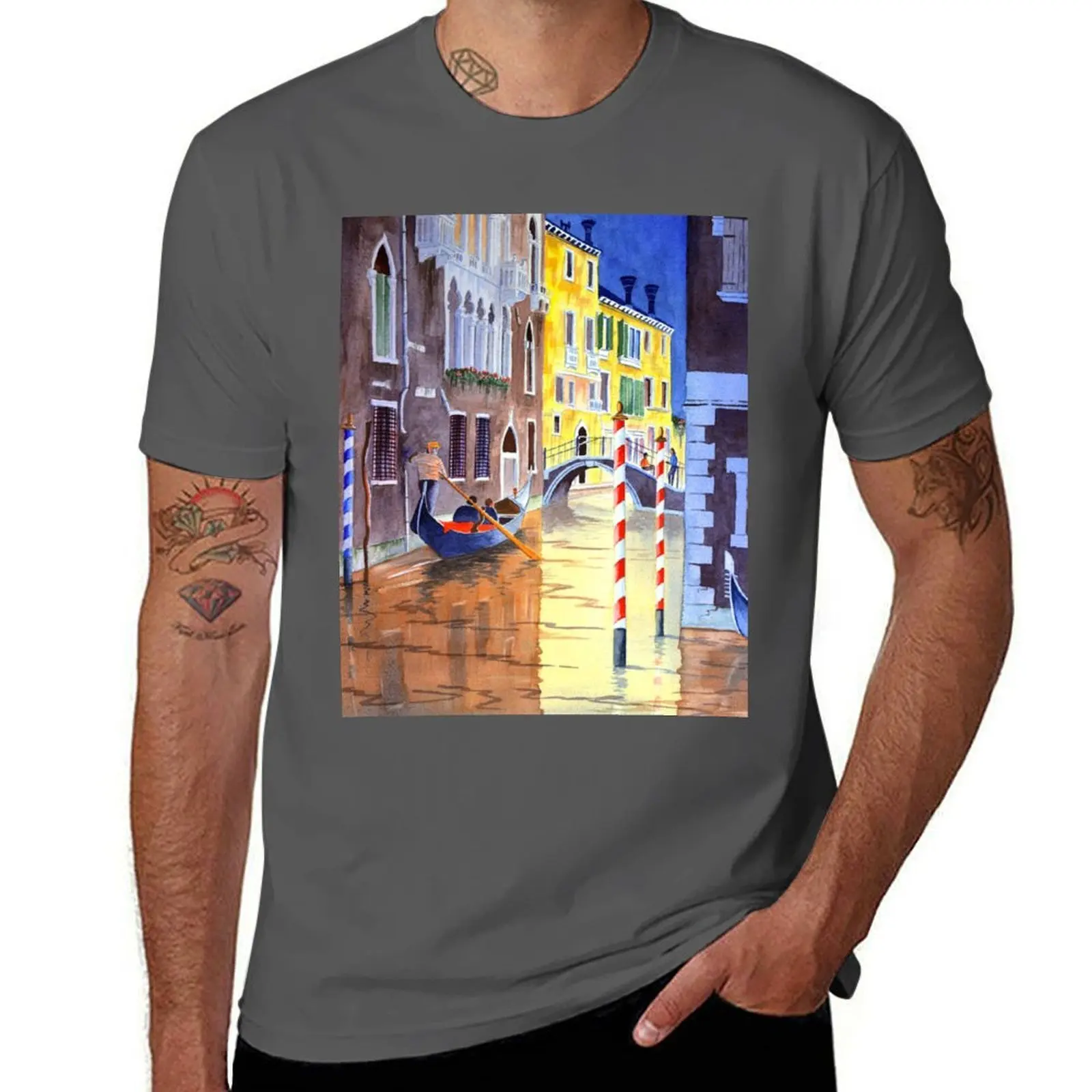 

Of Venice Reflections Italy T-Shirt Big and Tall Loose Fit T-Shirt