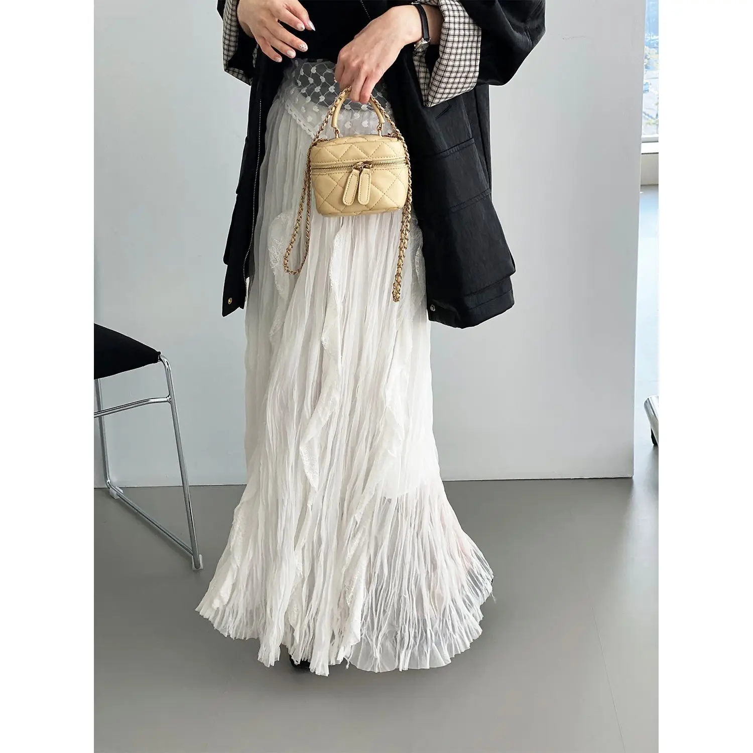 

2026 New Women's Elastic Waist Elegant Lace Skirt