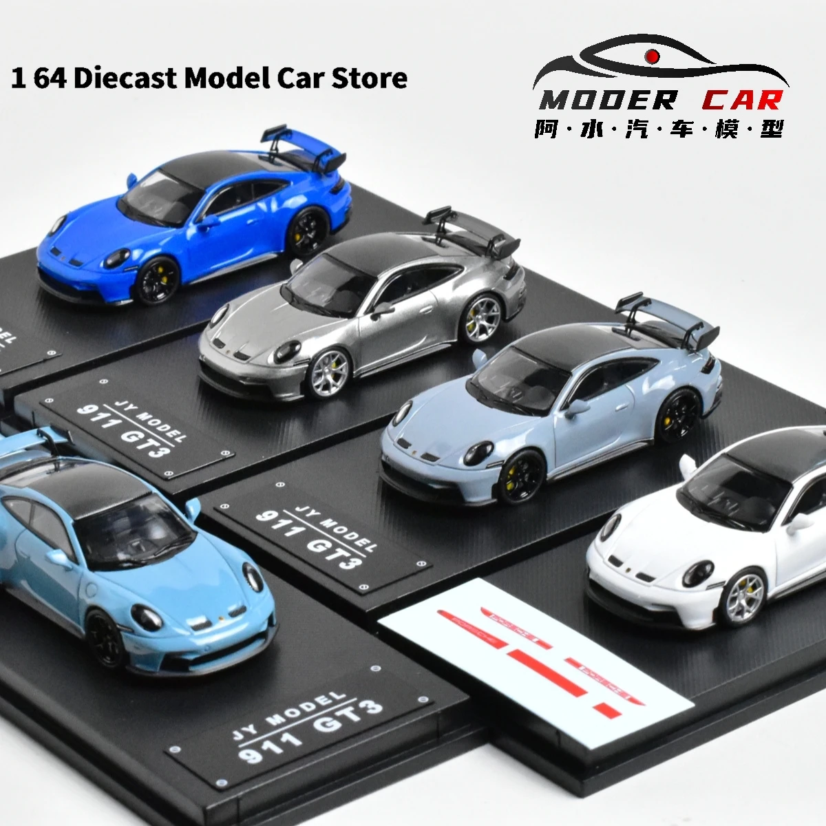 JY 1:64 911 GT3 청소년을 위한 선물 다이캐스트 모델 자동차