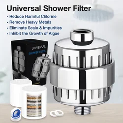 20 Stages Filter for Shower Remove Chlorine Fluoride Bath Water Filter for Shower Head Reduce Dry Itchy Skin Bathroom