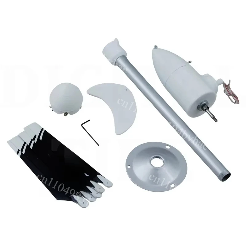 Vertical Axis Wind Turbine Model  5 Blades Three Phase Permanent Magnet Brushless Generator Portable Low Speed Windmill