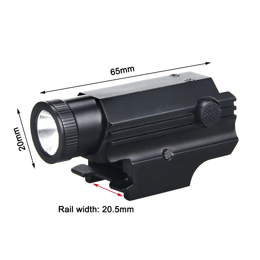 Tactical XPE-G2 LED Light Flashlight Hunting Mini Military Light for 20mm track for Glock 17 19 18C 24 Fit 20MM track