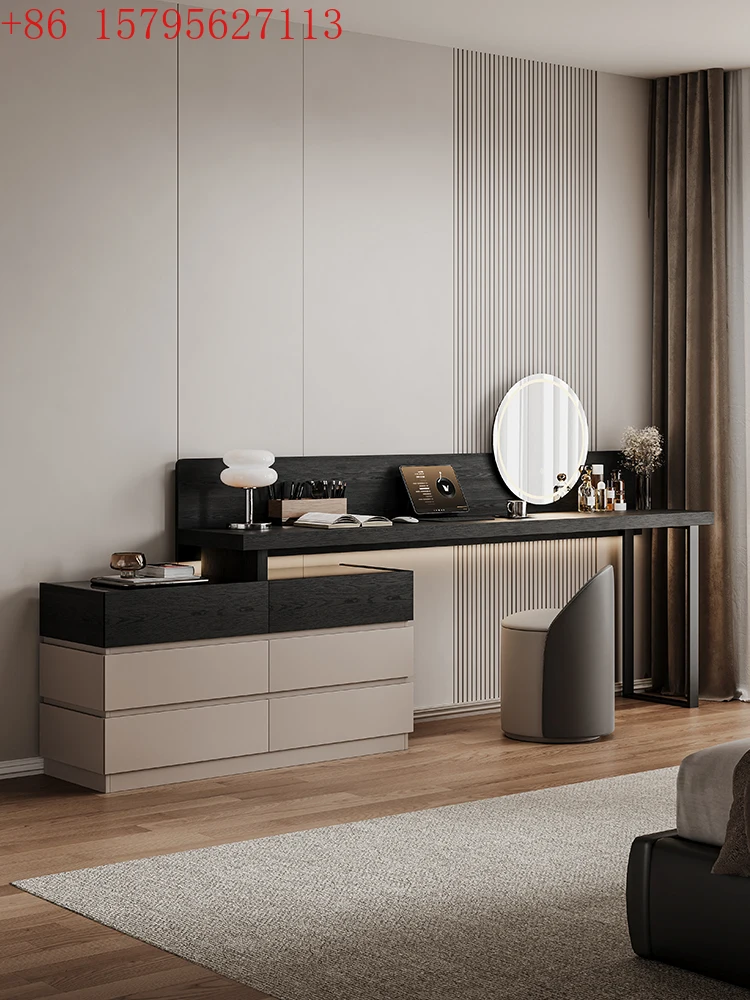 مكتب خزانة إيطالي بسيط 2 في 1 طاولة مكياج كبيرة 2025 غرفة نوم جديدة نهاية صندوق طاولة مكياج السرير