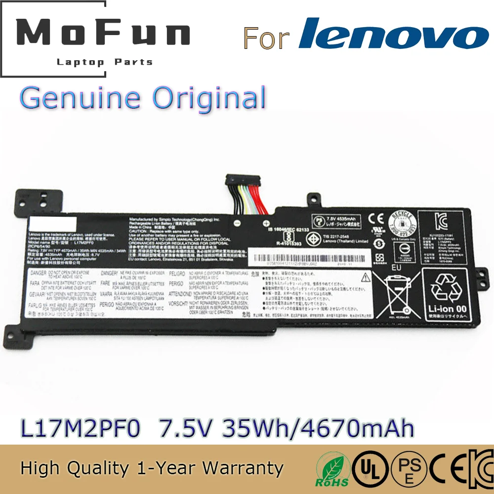 Brand New Original L17M2PF0 7.6V 35Wh Laptop Battery for Lenovo IdeaPad 320-14ABR 320-15ABR 330-14IKB L17L2PF0