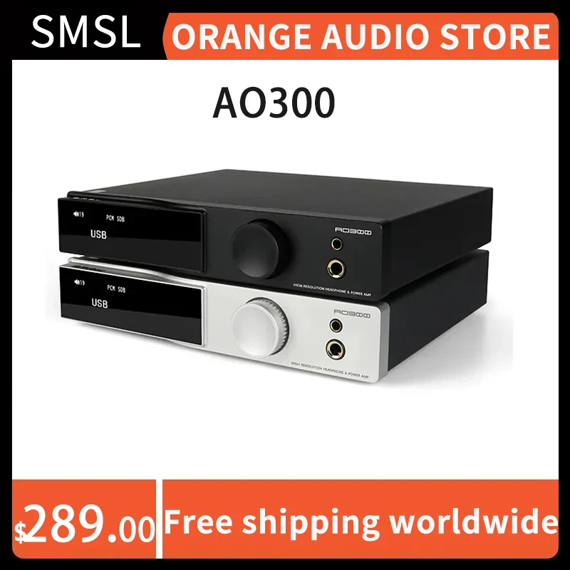 SMSL AO300 Digital Amplifier MA5332MS AMP CS43131 DAC Chip DSD256 Bluetooth MQA 2.1 Channel with Aubwoofer USB Decoding Speaker