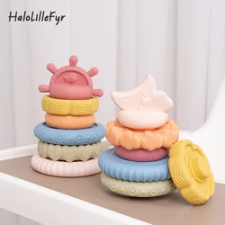 Baby Building Blocks Montessori Toys Cute Dinosaur Toddler Stacking Nesting & Sorting Toy for Boys Girls Early Learning Gifts