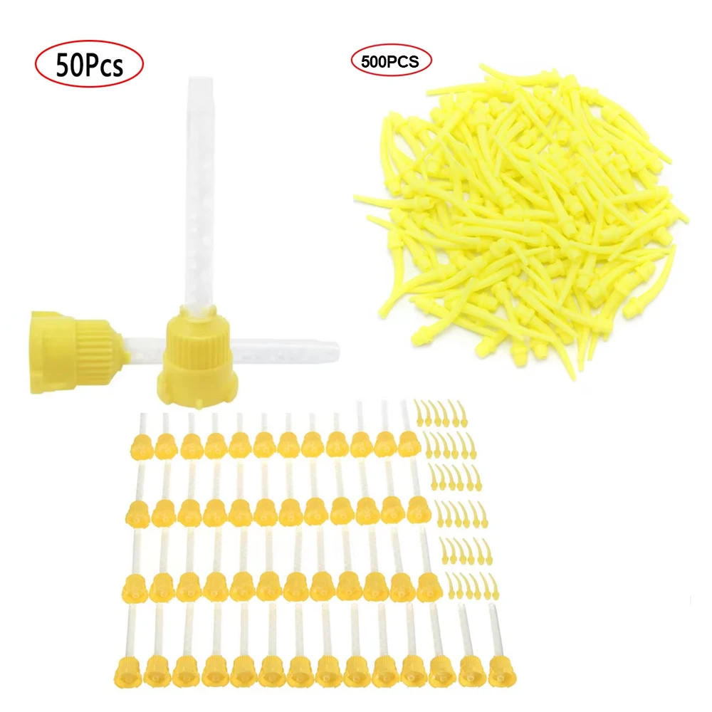 

Dental Mixing Tips Impression Intraoral Tip Yellow 1:1 Disposable Mixing Head for Silicone Rubber Mixing Dentistry Materials