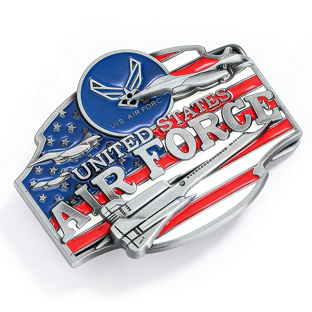 

US Air Force Belt Buckle Metal Eagle Flag Military Style Waist Buckle Fashion Jeans Accessories Men Gift Western Cowboy Decor