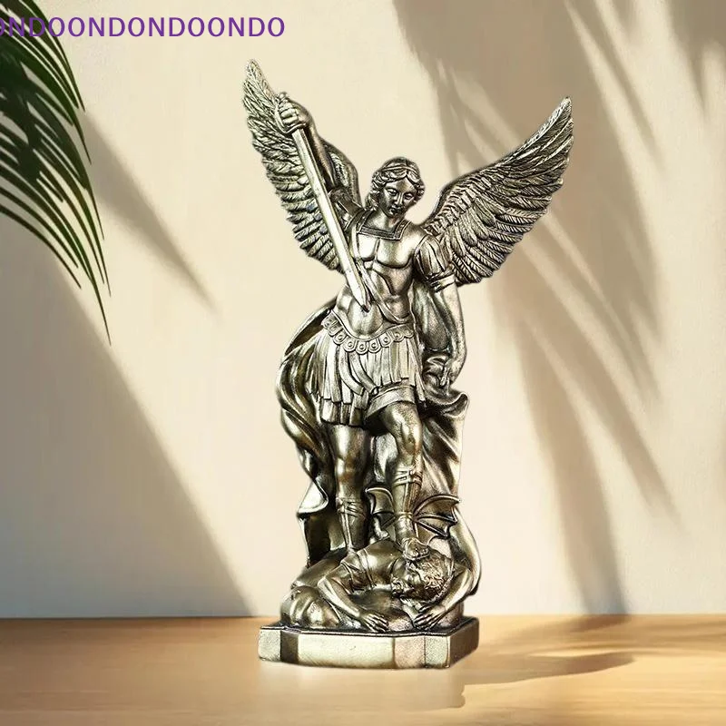 

Christian Decorative Figure St. Michael Catholic Saint for Home Protection Resin Altar Sculpture Gift