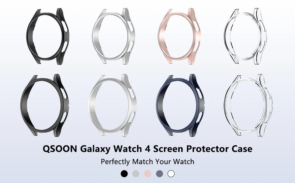 Cover Case for Samsung Galaxy Watch 4 44mm 40mm Accessories All-Around Protective Bumper Shell Galaxy Watch 4 Classic 42mm 46mm