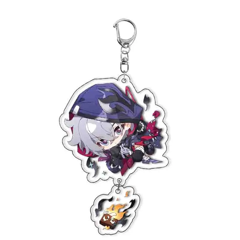 Honkai Star Rail Keychain With Small Pendant Anime Modeling For Xianzhou Alliance Lingsha Moze Jiao qiu And Antimatter Legion