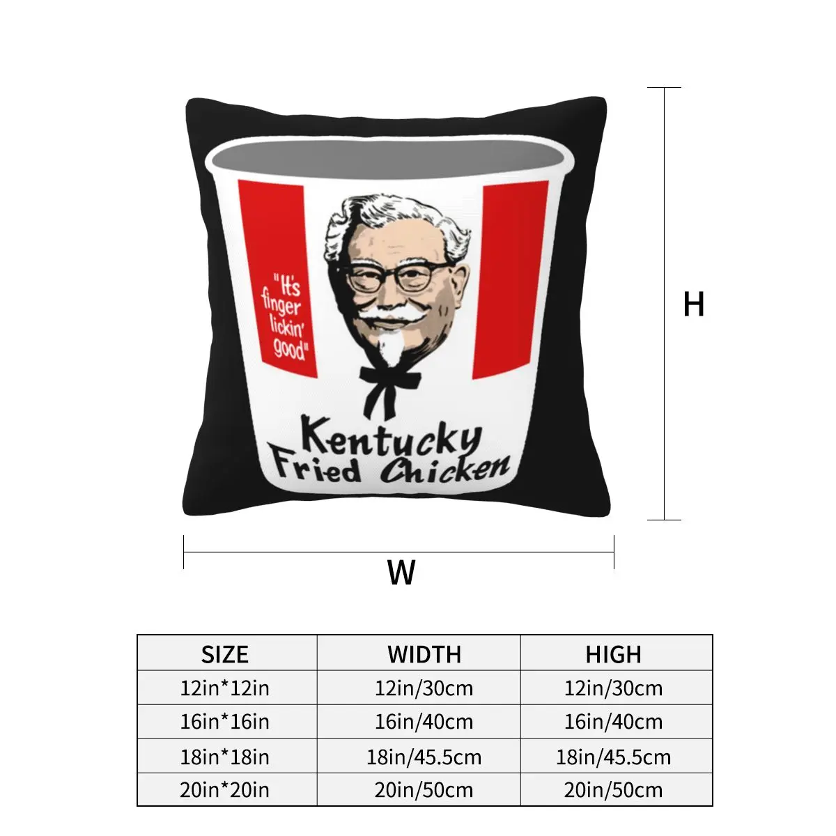 Kfc Bucket Square Pillowcase Pillow Cover Cushion Decor Comfort Throw Pillow for Home Car