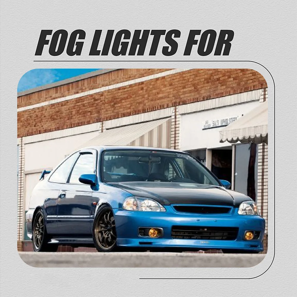Applicable to Honda 99/20 old Civic EK3 front fog light assembly halogen daytime running light front bumper light view 3