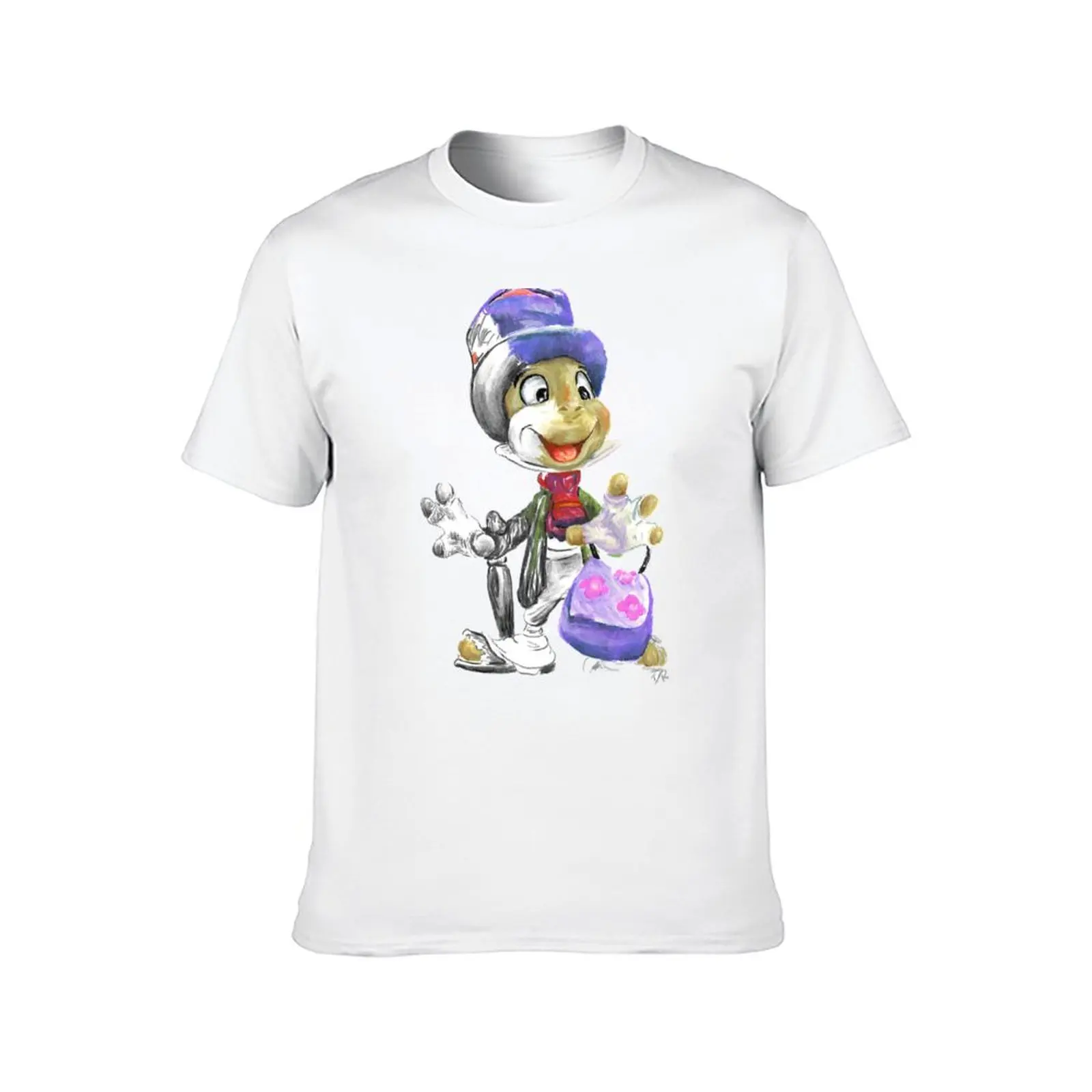 Charcoal and Oil - Jiminy Cricket T-Shirt Short sleeve tee T-shirts oversize croswit shirt man plain black t shirts men