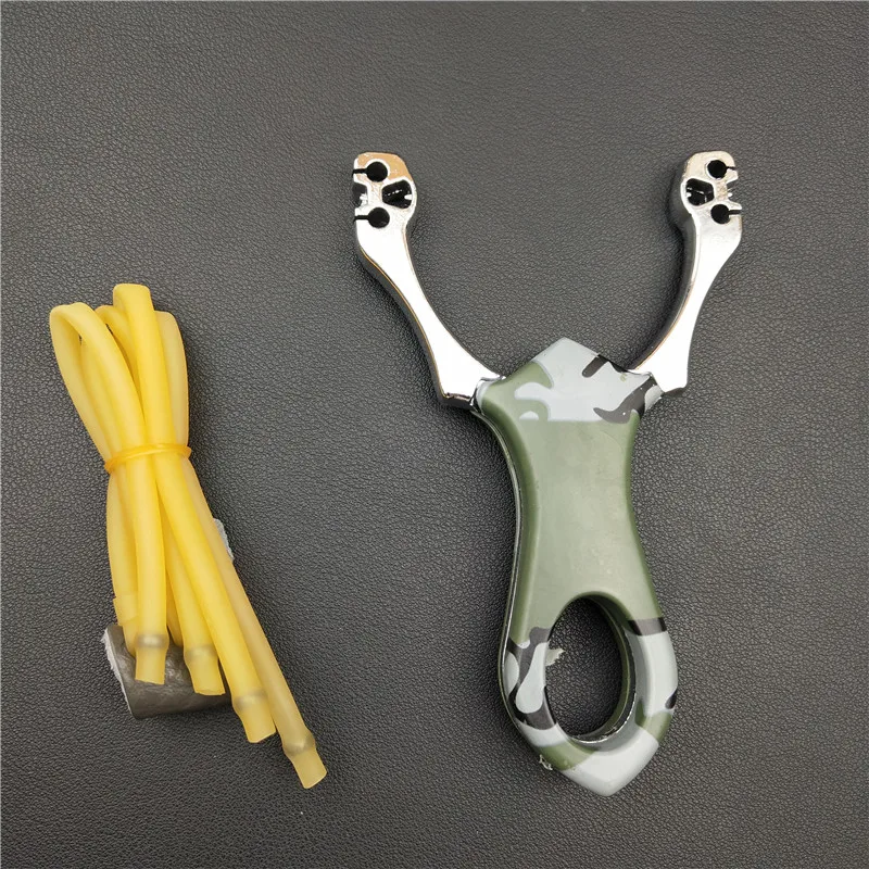 NEW Powerful Sling Shot Aluminium Alloy Camouflage Bow fishing Catapult Outdoor Hunting Slingshot Hunt Accessories catapult