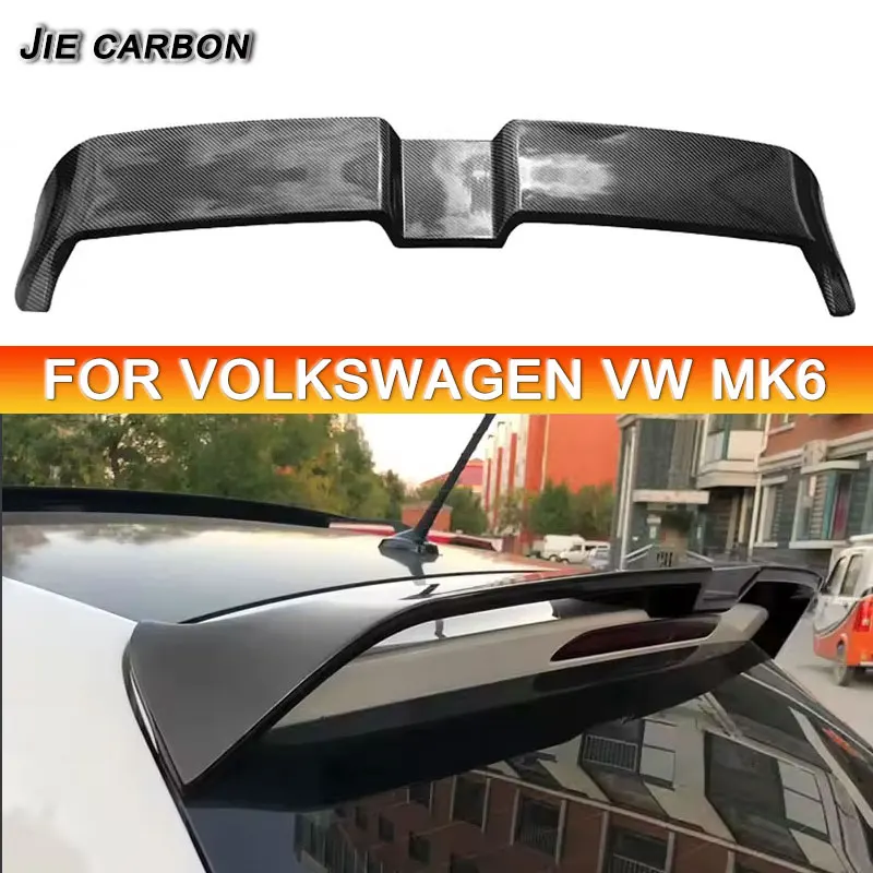Carbon Fiber Roof Tail Rear Luggage Spoiler Splitter Modification Parts For Volkswagen VW MK6 2019-2022