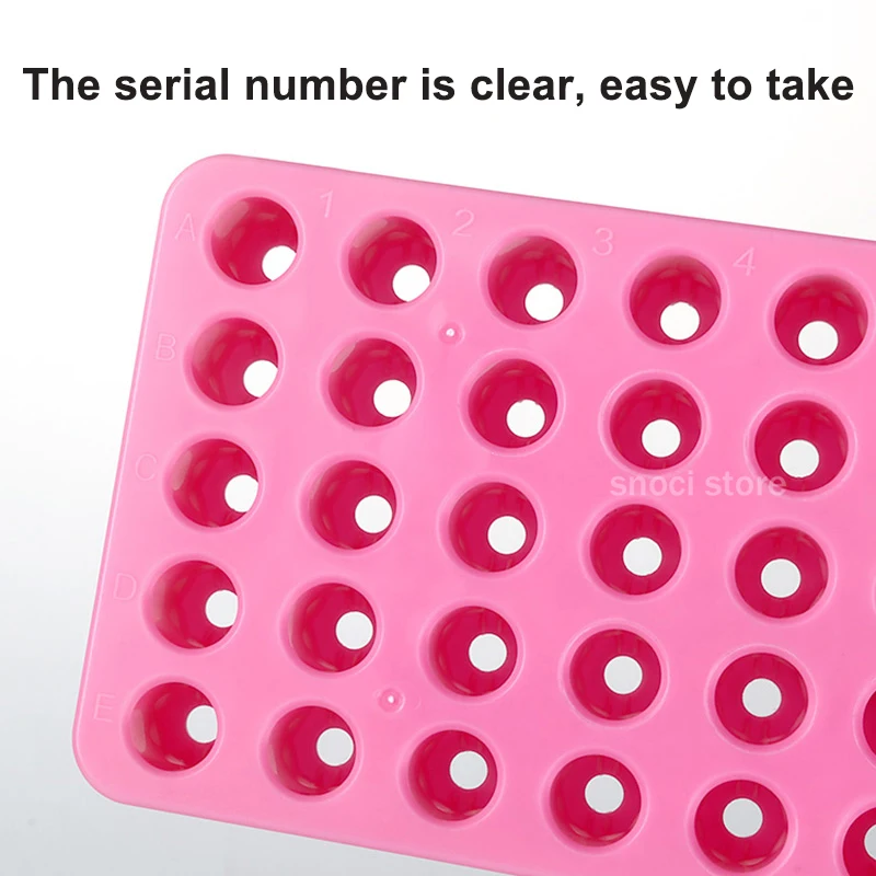 Plastic Test Tube Rack 50-hole，Micro-centrifugal pipe rack，Centrifugal Test Tubing Rack Stand Bracket Sampling Tube Storage