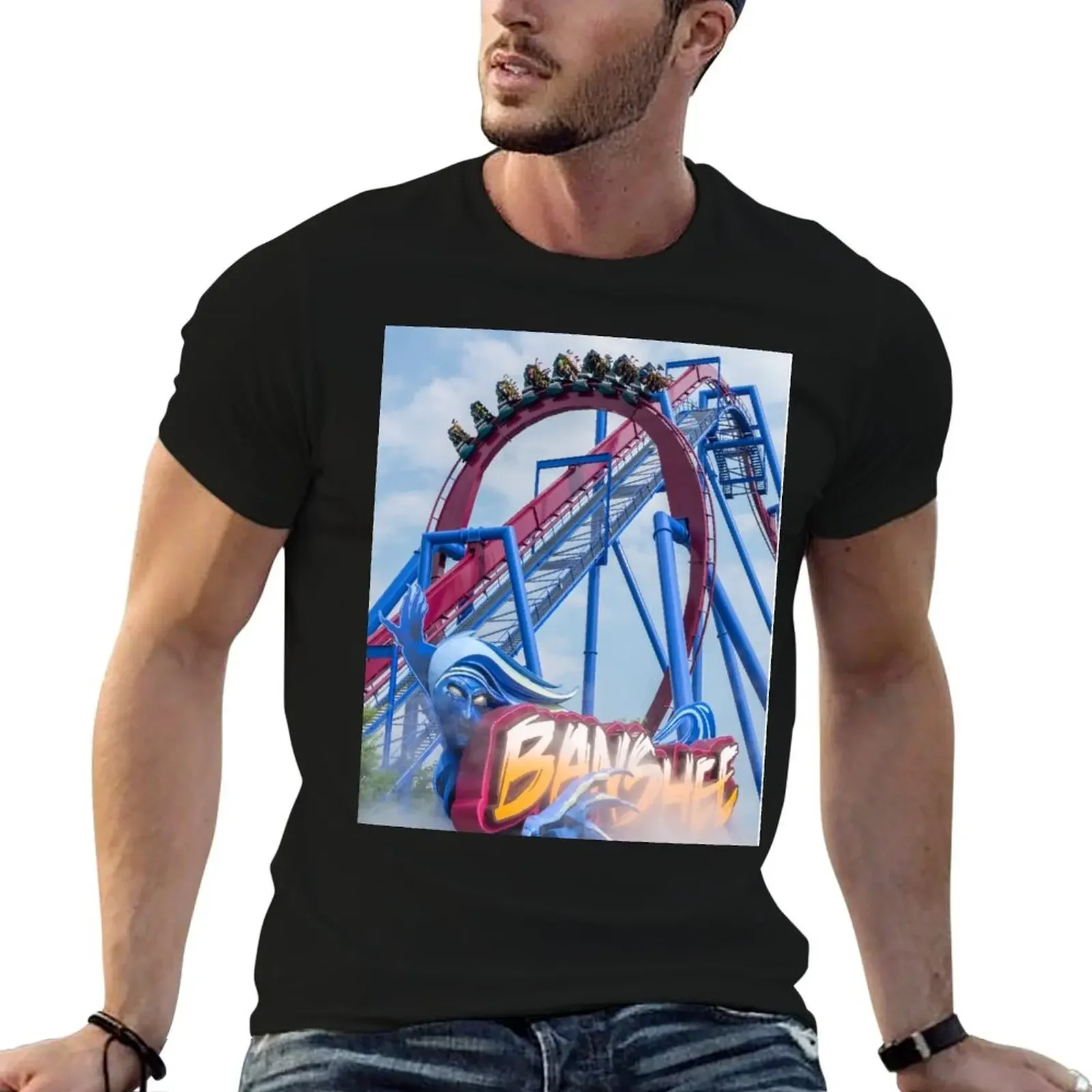 Banshee Roller Coaster T-Shirt boys whites anime stuff cotton t shirt men