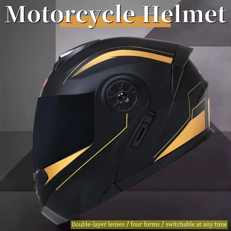 

Motorcycle helmet, suitable for all seasons, breathable and comfortable,with double-layer lenses and an open design.Riding usage