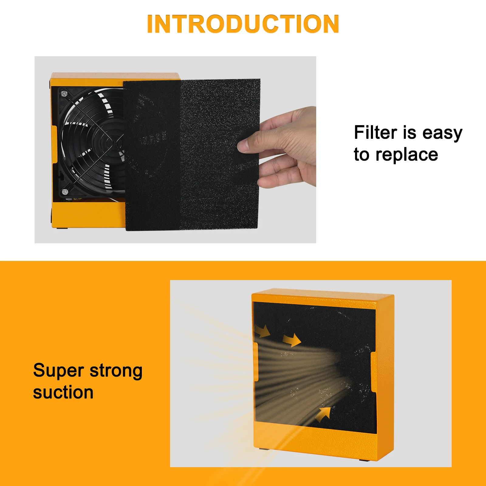 NEWACALOX Portable Solder Fume Extractor Solder Smoke Absorber Remover Smoke Prevention Absorber DIY Working Fan forWelding Tool