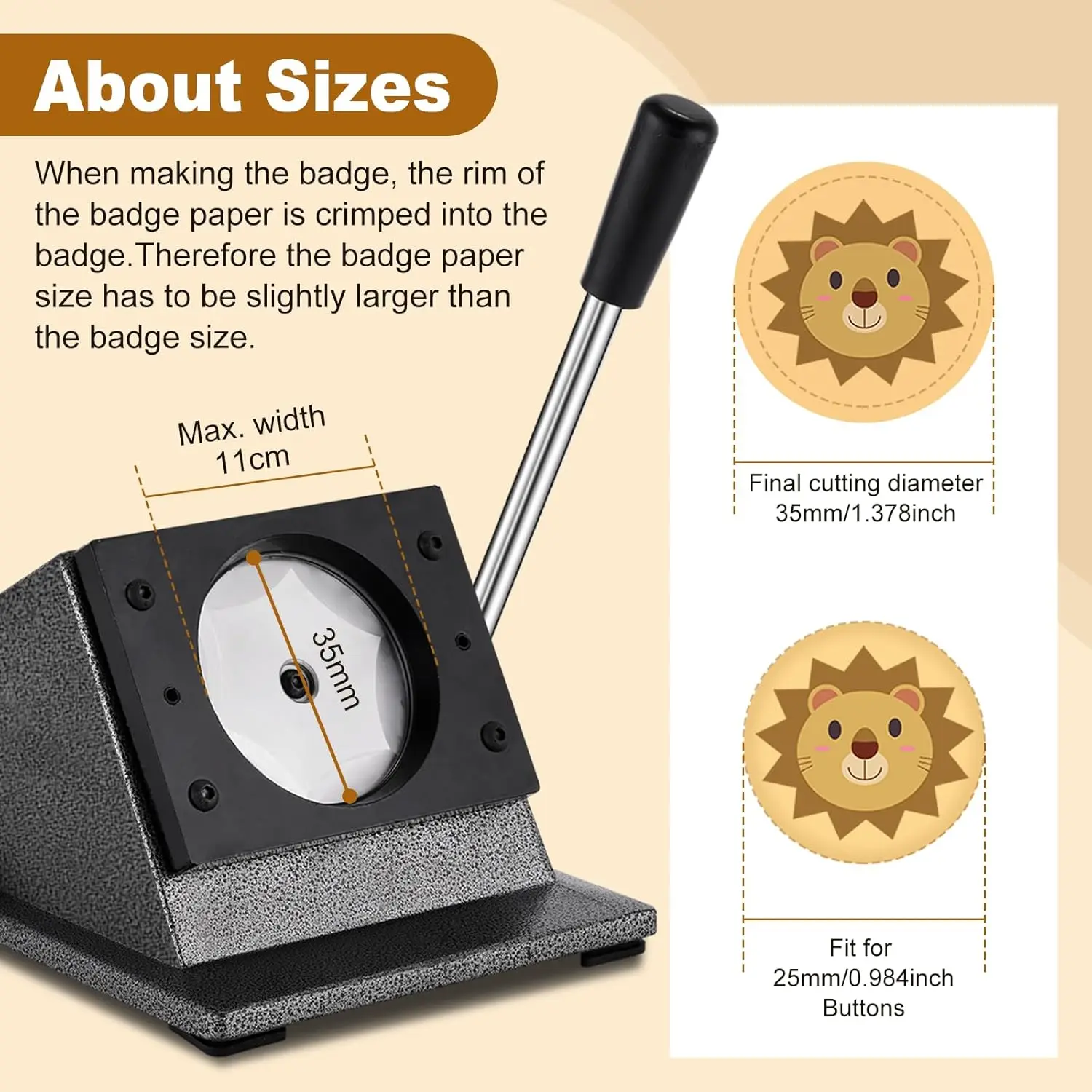 25 مللي متر/32 مللي متر/75 مللي متر زر الة قطع الورق الرسومات لكمة القاطع 1 \ u201d شارة القاطع دائرة القاطع لكمة لصنع شارات Photopaper أ #3