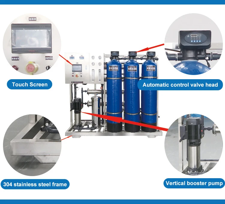 500lph Ro System Equipment Water Treatment Seawater Desalination Machine RO Water Treatment Machinery