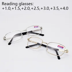 High Quality Natural Crystal Reading Glasses Men And Women High-Definition Anti-fog Anti-Scratch Glass lenses Full frame 1.0-4.