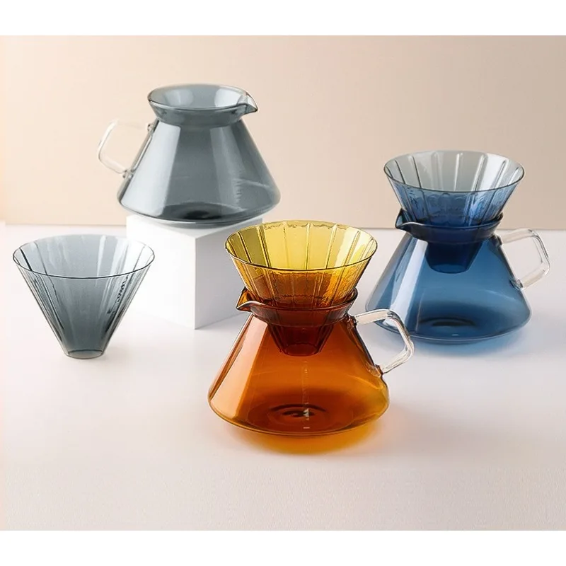 For Creative Color V60 Filter Cup Cloud Sharing Pot American Drip Hand Brew Coffee Pot Utensils Set