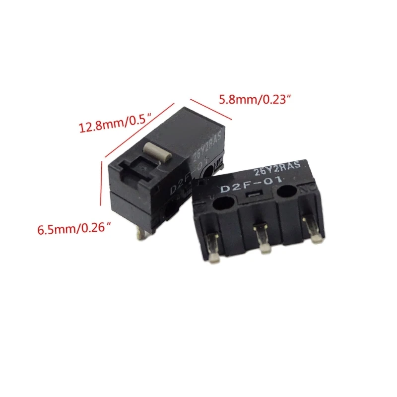 2/10 Buah Asli Jepang Abu-abu Dot D2F-01 Mouse Sakelar Mikro Mouse Resah Microswitch 10 Juta Klik 1,47N