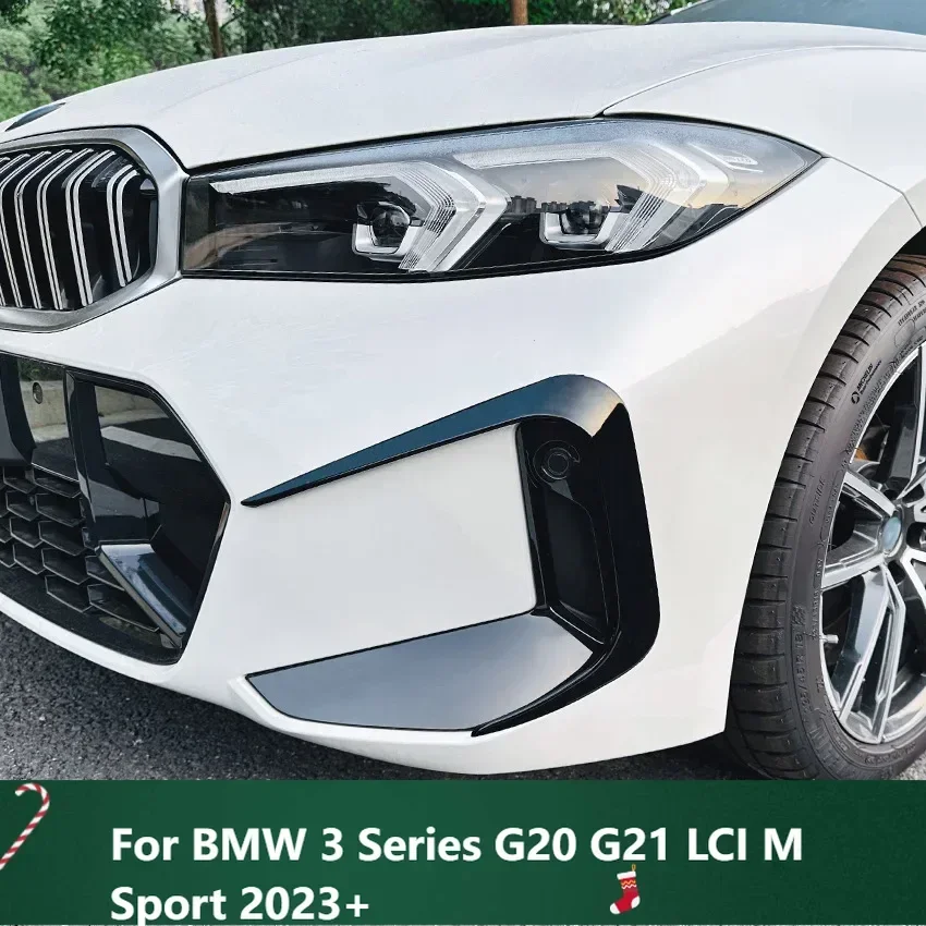 

New！ For BMW 3 Series G20 G21 LCI M Sport 2023+ Front Bumper Lip Splitter Fog Lamp Grill Spoiler Cover Air Vent Wind Knife Body