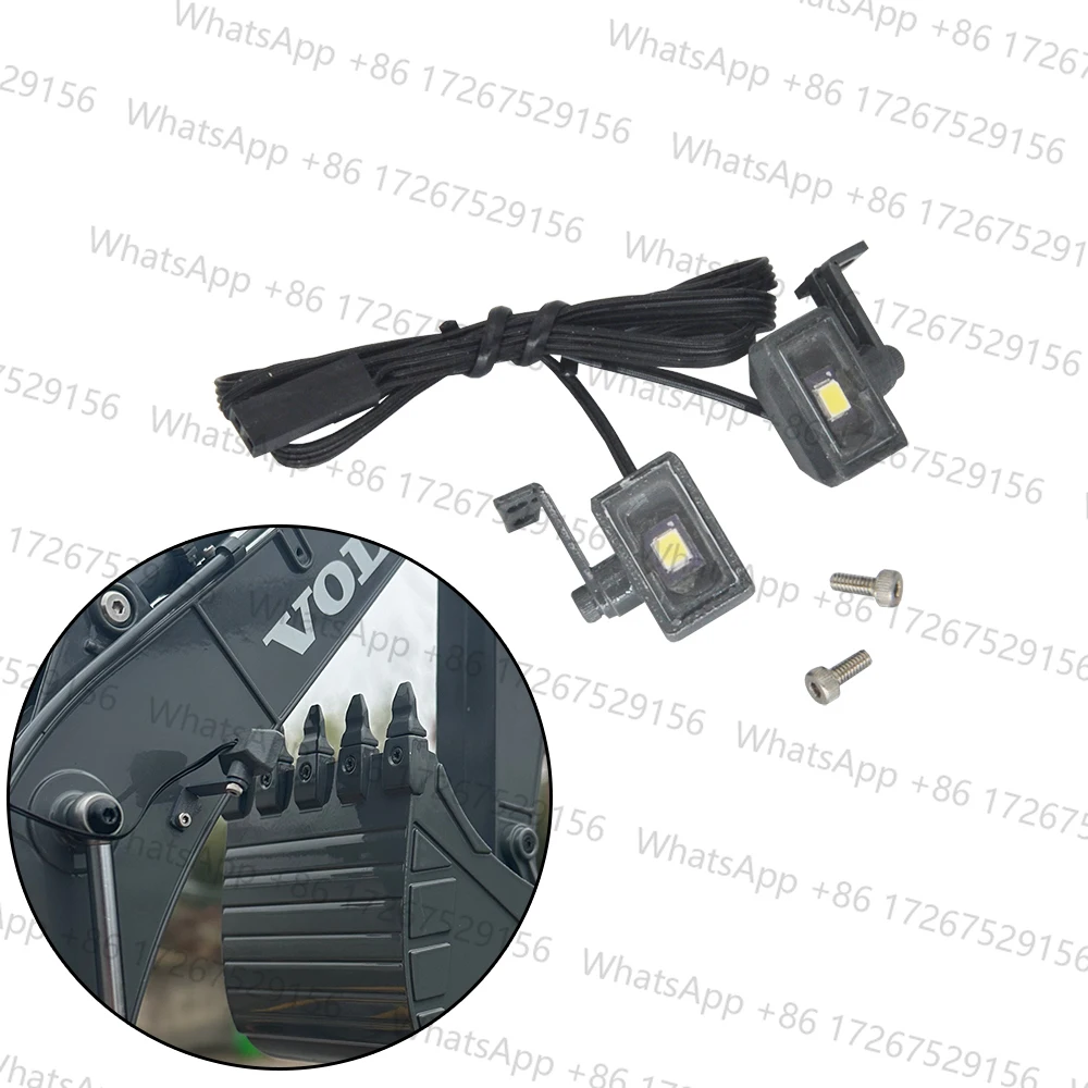 Excavator EC160E Arm Upgrade White LED Light 4~6V for 1/14  E E010 E111 Model Tamiya Accessories