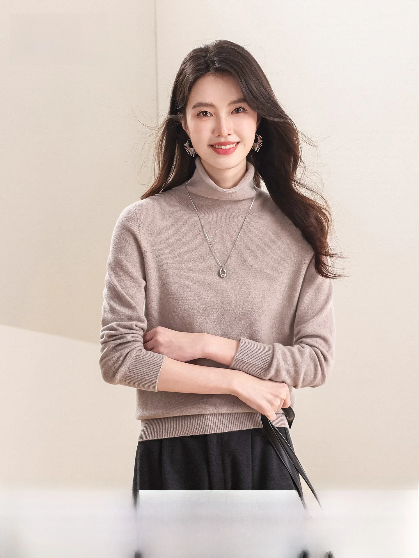

Cashmere Sweater High Neck Women's Comfortable Inner Wear Pure Color Soft Snow mid Autumn Winter Warm Top