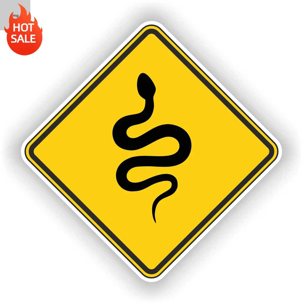 Snake Warning Vinyl Car Sticker Self Adhesive Decal For Car Bumper And Rear Window Decorative Design
