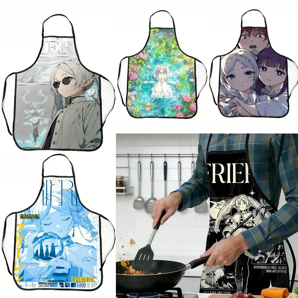 

Hot Japan Anime Frieren Bib Apron Chef Waitress Apron For Home Cleaning Kitchen Cooking, Baking, Gardening, Women's Clothing