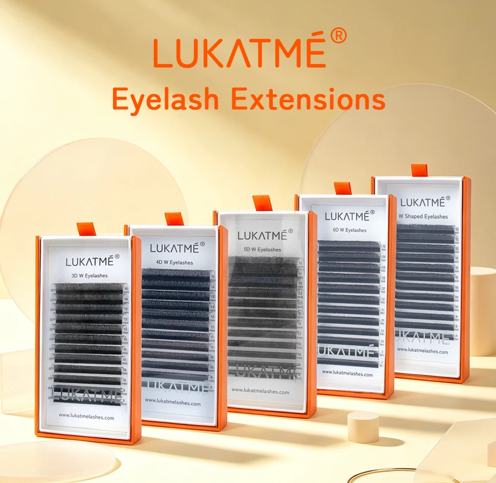 LUKATME 3D 4D 5D 6D W Wimpernverlängerung 8-15mm Vorgefertigte Blühende Doppel-3D-W-Volumen-Wimpernverlängerungen BASF Faux Mink Wimpern – Detail 1