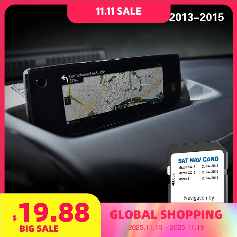 

SD Navi Card for Mazda CX-5 2013 2014 2015 Cover Europe Germany France Italy Map Memory GPS Card