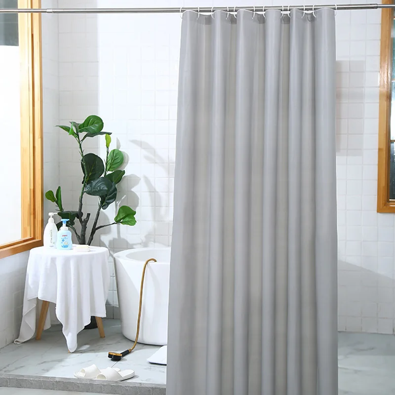 1PC Shower Curtain PEVA Waterproof Shower Curtain Thickening Bath Curtain With Hooks Bathroom Screens Bathroom Accessories