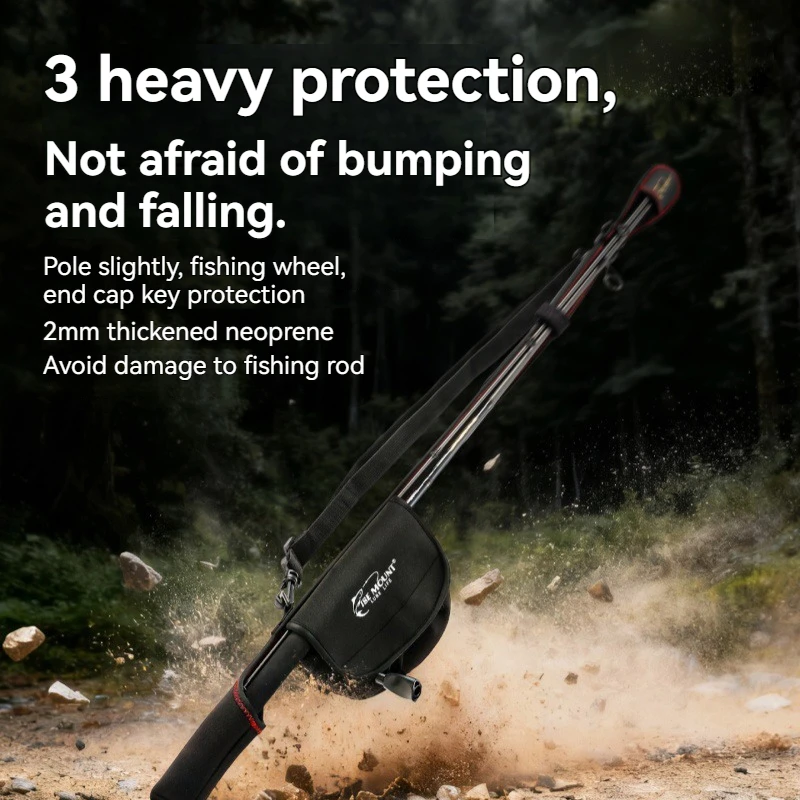 الصيد رود واقية غمد حالة يطير الصيد قضبان غطاء القطب حقيبة حامل حزام الأشرطة التفاف أدوات المحمولة الملحقات