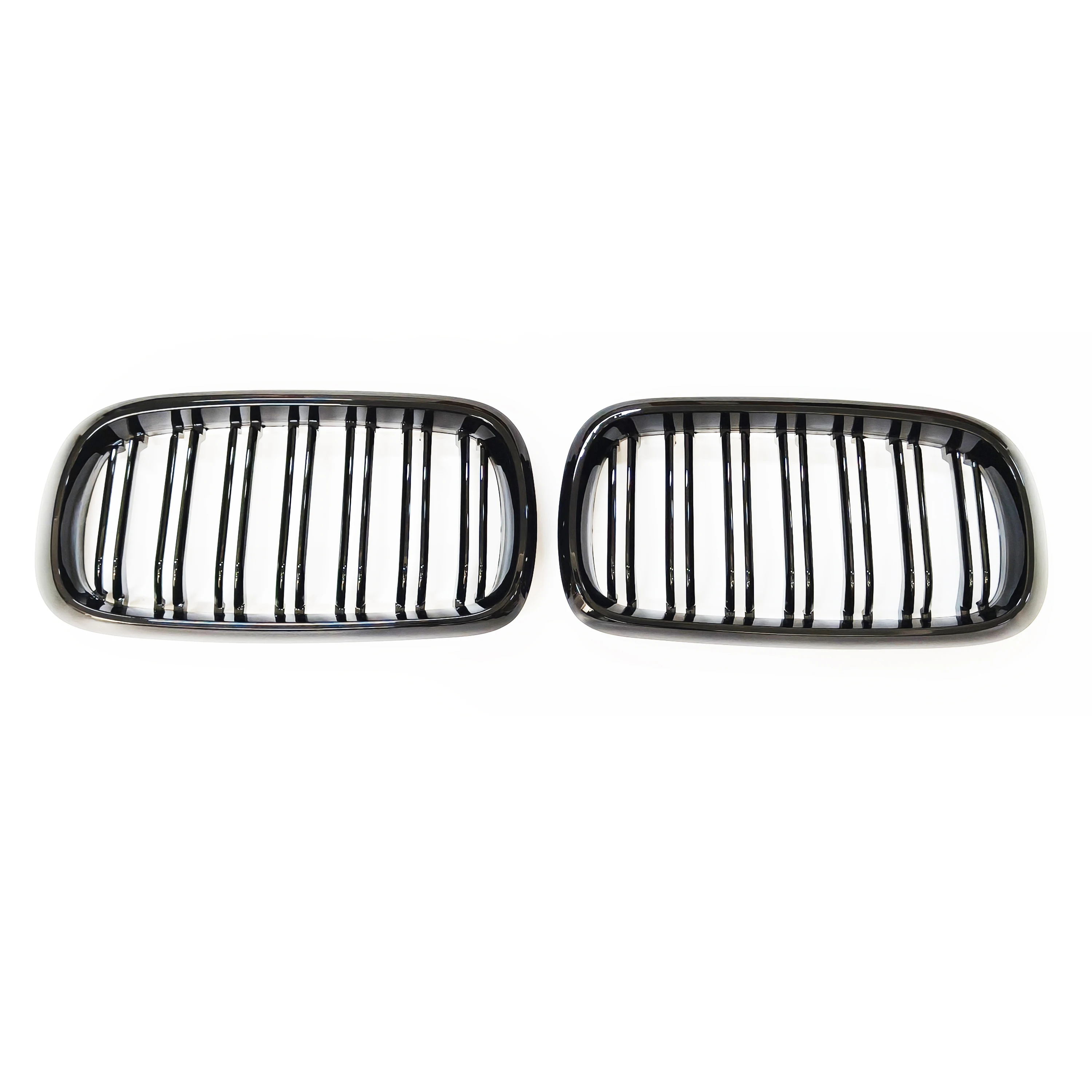 Front Kidney Double Slat Racing Grille For BMW X5 F15 X6 F16 F85 F86 2014-2018 Glossy Black Front Bumper Grill