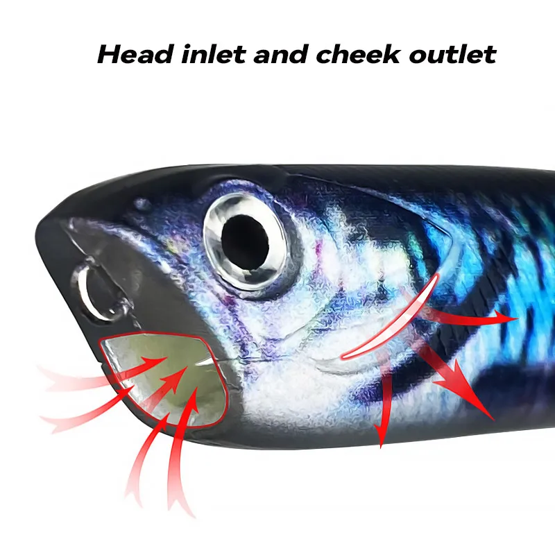 Bazooka Fishing Lure Far Throw Pesca Acesssories Flatfish Biomimetic Hollow Treblehook Camping Bass Pike Shore Winter Bait