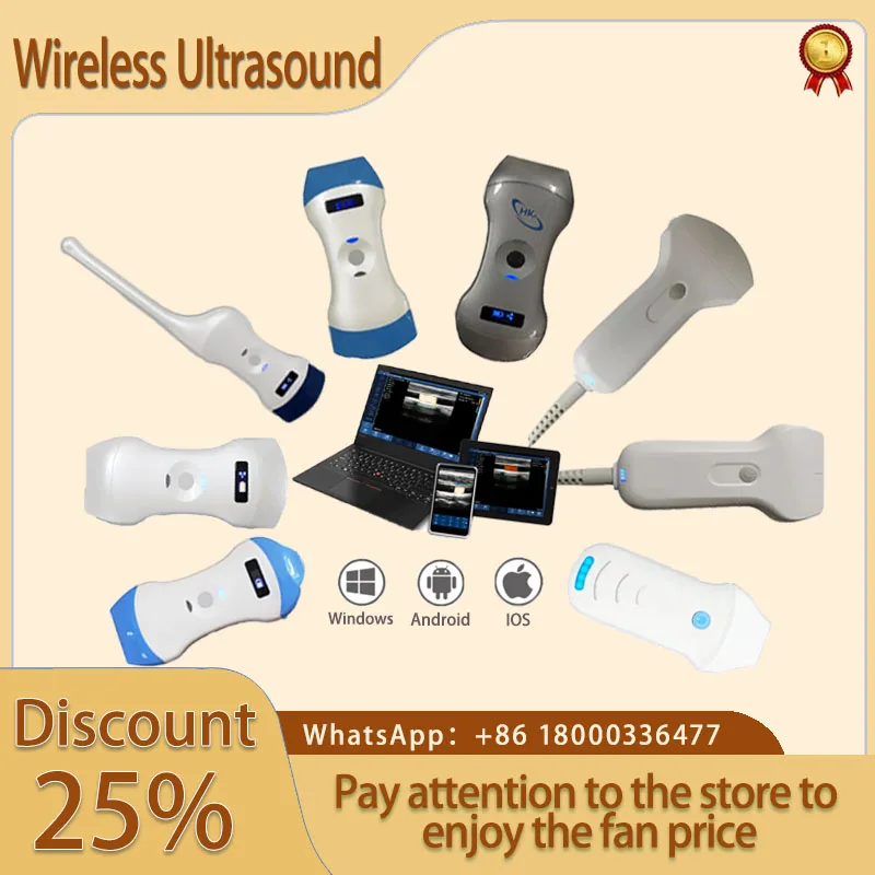 

Free Suitcase Portable Wireless Ultrasound Probe Wifi Wireless Color Ultrasound Doppler Probe Convex Linear Phased Array