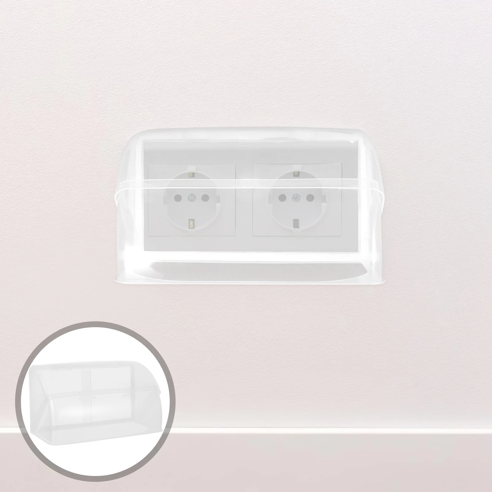 

Dual 86 Type Waterproof Socket Cover Protective Box Electrical Outlet Splash Proof Safety Socket Protector for Bathroom