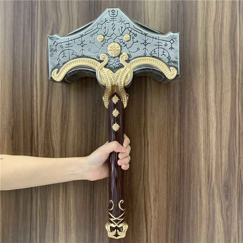 God of War 4 Cosplay Młot Thora Grzmot Stormbreaker Płomień Tomahawk Topór Rekwizyt Broń Lewiathan Chaos Blade Beast Hammer Safety