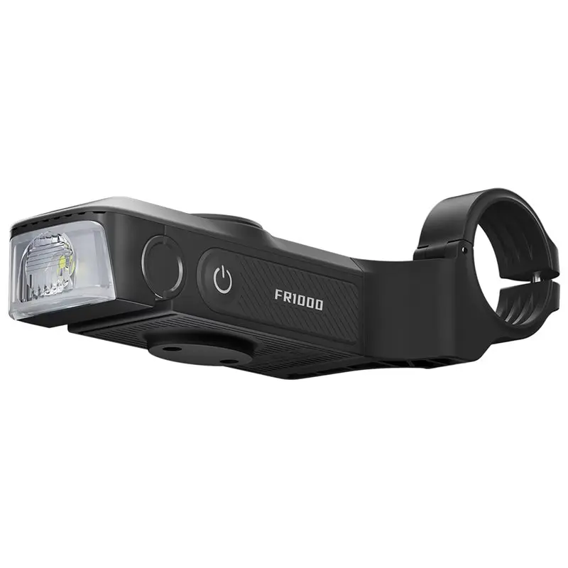 FR1000 Bike Headlight GPS Bracket Design For Garmin Wahoo Bryton XOSS IGPSPORT Rechargeable Integrated Bicycle Light